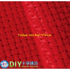 Yeidam 14 ct Aida - Red 75*45cm